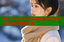 糖心vlog小包子改名揭秘全新内容创作玩法吸引粉丝必看