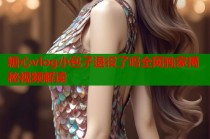 糖心vlog小包子退役了吗全网独家揭秘视频解读